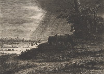 Landschap met storm, 18e-begin 19e eeuw door Vivant Denon