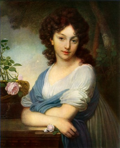 Portret van Yelena Alexandrovna Naryshkina, 1799, 1965 door Vladimir Borovikovsky