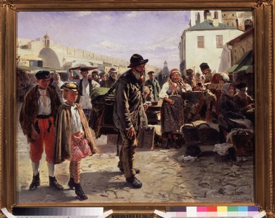 De draaiorgelman door Vladimir Egorovic Makovsky