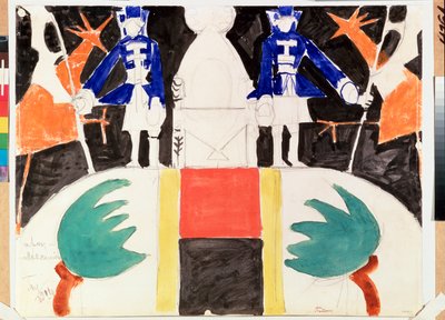 De Maksemyan Trone - Voorbereidend decor voor het theaterstuk 
