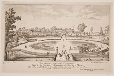 Vue perspective du Chateau de Bregentved door W.A. Müller