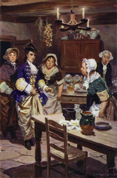 Aankomst van Sophia en Honour bij de herberg door W.R.S. (after) Stott