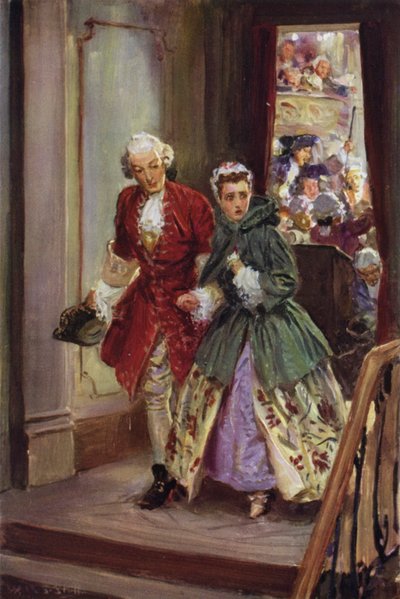 "Ze stelde zich onder de bescherming van een jonge edelman" door W.R.S. (after) Stott