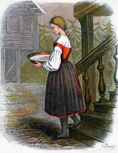 Noorse Boerenmeisje, 1809 door W. Dickes