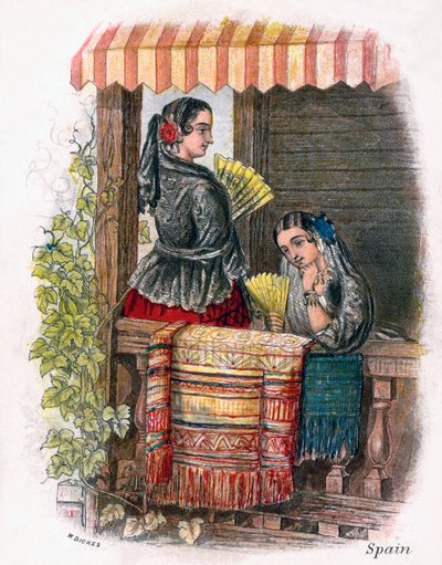 Spaans meisje, 1809 door W. Dickes