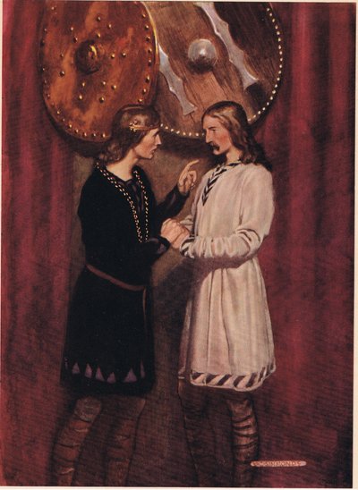 Hamlet spreekt met Horatio, uit 