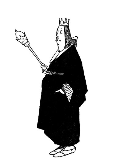Ik zeg niets voor het moment, merkte de koning op, ca. 1930 door William Heath Robinson