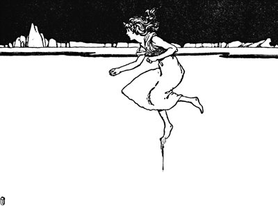 Ze rende zo snel als ze kon, ca. 1930 door William Heath Robinson
