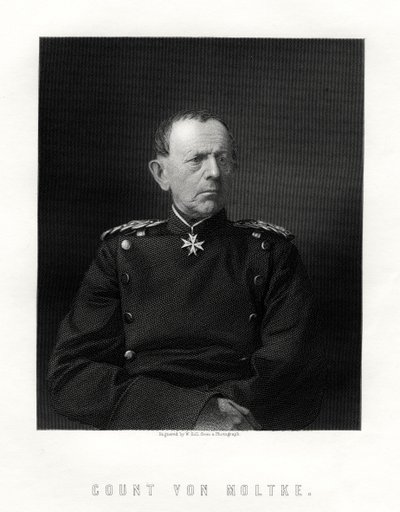 Graaf von Moltke, 1800-1891, beroemde Duitse veldmaarschalk, 19e eeuw door W. Holl