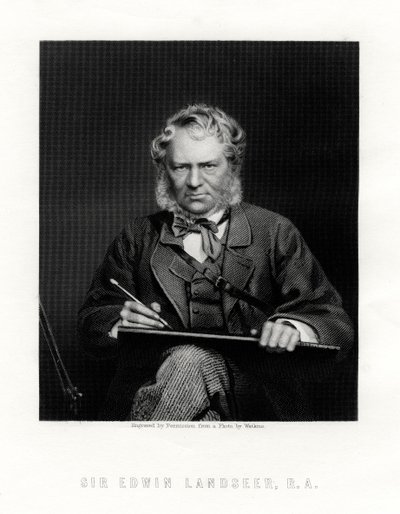 Sir Edwin Henry Landseer 1802-1873, Britse schilder, 19e eeuw door W. Holl
