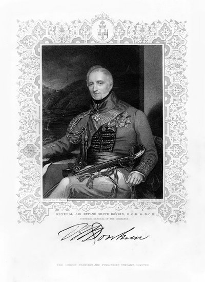 Sir Rufane Shaw Donkin, Britse soldaat, 19e eeuw door W. Holl
