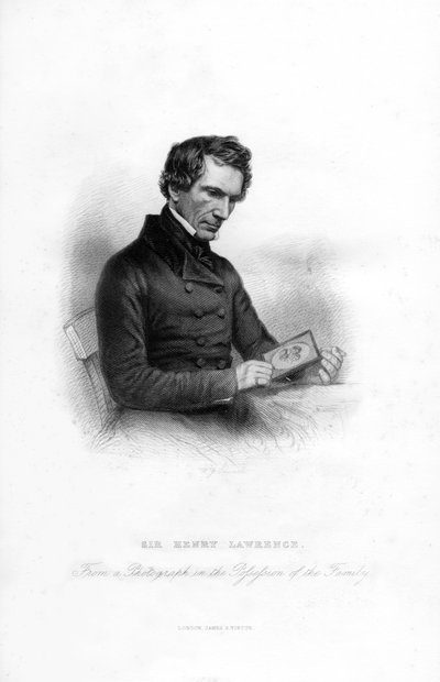 Sir Henry Montgomery Lawrence, 1806-1857, Britse soldaat en staatsman in India, 19e eeuw door W. J. Edwards