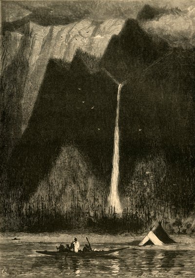 Multanomah Watervallen, 1872 door W. J. Linton