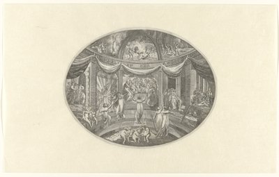 Allegorische voorstelling rond de handelingen van de Apostelen door W. Roosing