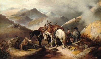 Jacht in de Hooglanden, 1871 door W. W. Morris
