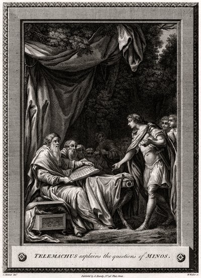 Telemachus legt de vragen van Minos uit door W. Walker