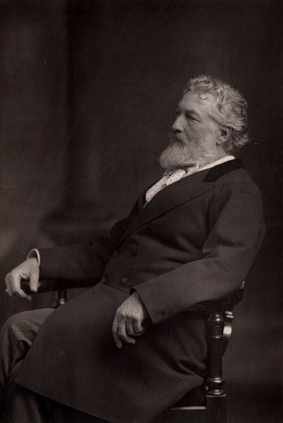 Frederick of Frederic, Lord Leighton (1830-1896) Engelse schilder en beeldhouwer geboren in Scarborough, Yorkshire. President van de Royal Academy 1878-1896. (woodburytype) door W. and D. (after) Downey