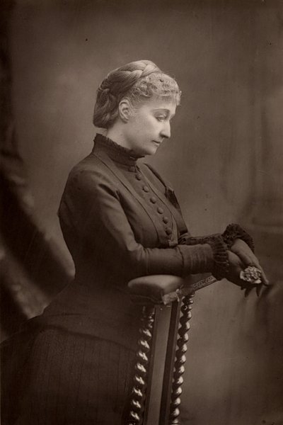 De keizerin Eugénie (1826-1920) weduwe van Napoleon III van Frankrijk door W. and D. (after) Downey