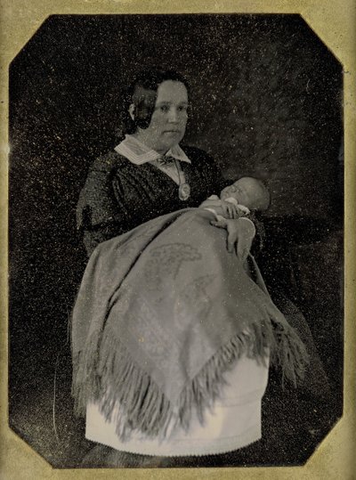 Mevrouw Thomas Ustick Walter en haar overleden kind, ca. 1846 door William and Frederick Langenheim