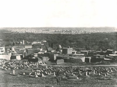 Stadsgezicht vanuit Sulhieh, Damascus, Ottomaans Syrië, 1895 door W and S Ltd