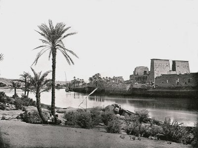Tempel van Isis, Philae, Egypte, 1895 door W and S Ltd