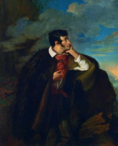 Portret van Adam Mickiewicz op de rots van Juda door Walenty Wankowicz