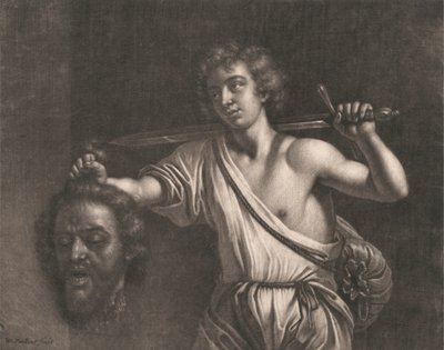 David met het hoofd van Goliath door Wallerant Vaillant
