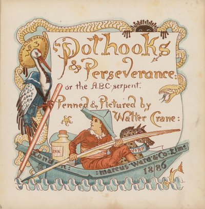 Illustratie voor Pothooks and Perseverance door Walter Crane door Walter (after) Crane