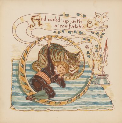 Illustratie voor Pothooks and Perseverance door Walter Crane door Walter (after) Crane