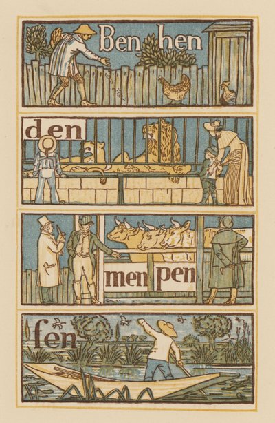 Pagina uit The Golden Primer door Walter (after) Crane