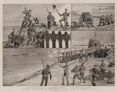 Praktische Instructie in Veldschieten aan de Schietschool, Hythe door Walter Charles Horsley