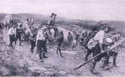 Na Sedgemoor, illustratie uit Britse gevechten op land en zee, 1915 door Walter Crane