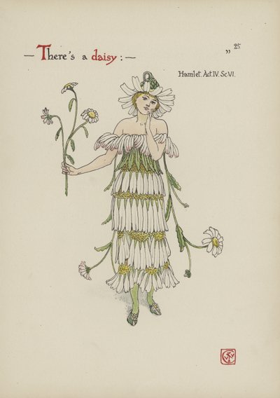 Bloemen uit Shakespeares tuin door Walter Crane