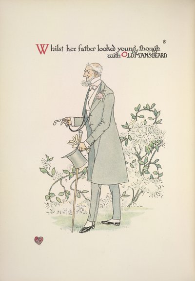 De vader van de bruid in ochtendkleding door Walter Crane