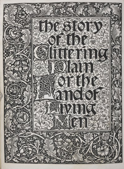 Titelpagina versierd met bloemmotief door Walter Crane