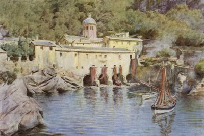 S Fruttuoso, Portofino, Italië door Walter Frederick Roofe Tyndale