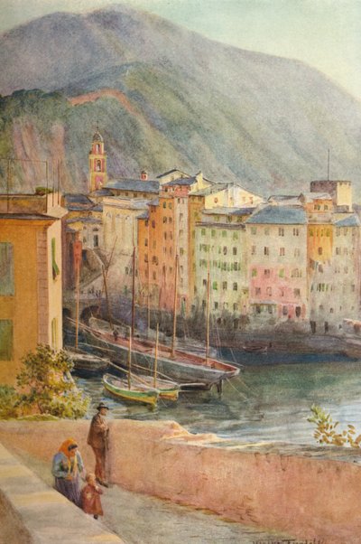 De haven van Camogli, ca. 1910, 1912 door Walter Frederick Roofe Tyndale