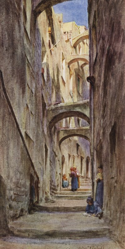 Vicolo Della Providenza, San Remo door Walter Frederick Roofe Tyndale