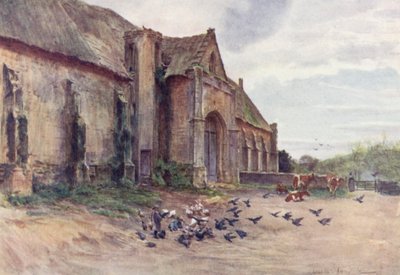 Wessex: Een tiendenschuur, Abbotsbury, nabij Weymouth door Walter Frederick Roofe Tyndale