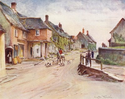 Wessex: East Street, Corfe Castle door Walter Frederick Roofe Tyndale