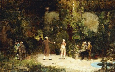 De schermles, c.1879 door Walter Gay