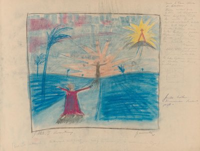 Notizbuch: Ziganka - Der träumende Knabe. Pantomimisches Ballett zur Musik von Sonia Friedman-Gramatté. Bühnenbilder von Walter Gramatté door Walter Gramatte
