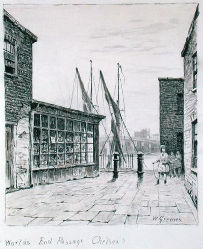 Worlds End Passage, Chelsea door Walter Greaves