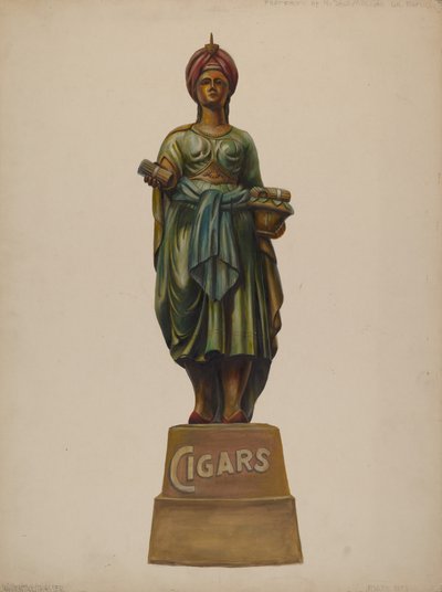 Sigarenwinkelbeeld, ca. 1937 door Walter Hochstrasser