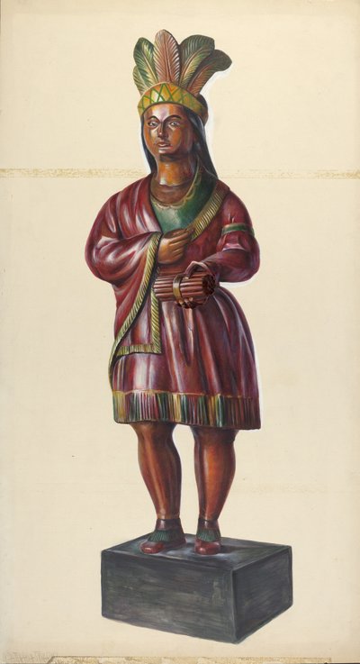 Sigarenwinkel Indiaan, ca. 1937 door Walter Hochstrasser