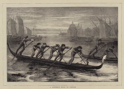 Een gondelrace in Venetië door Walter Jenks Morgan