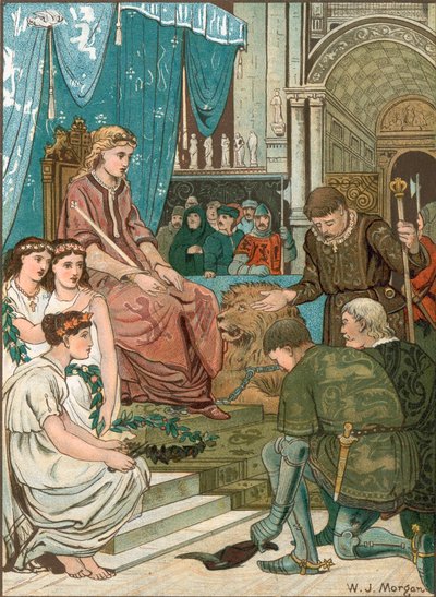 De koningin en de twee ridders door Walter Jenks Morgan