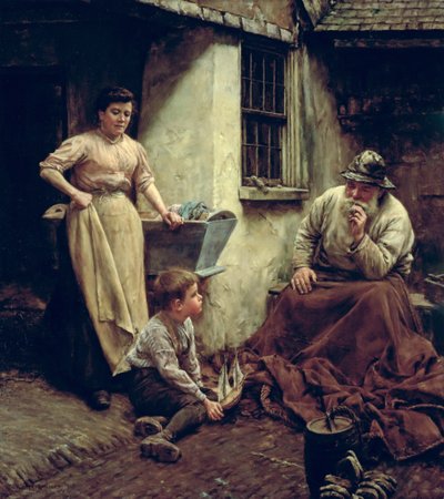 Een Chip van het Oude Blok door Walter Langley