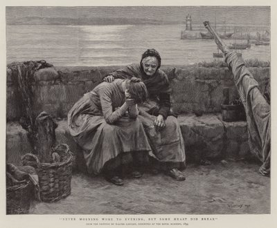 Nooit brak de ochtend aan zonder dat een hart brak door Walter Langley
