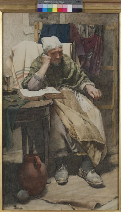 De tijd beweegt niet, ons wezen is dat beweegt, 1882 door Walter Langley